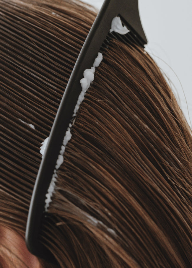 Conditioning care combed through wet hair