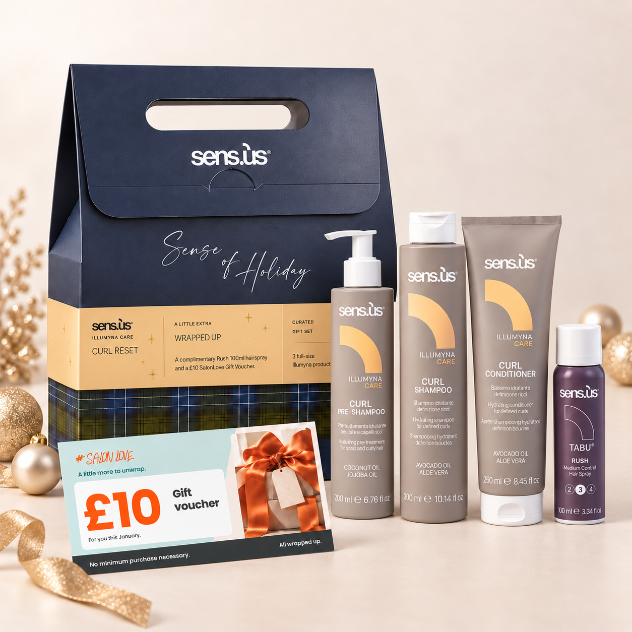 Sens.ús Curl Reset Christmas gift set