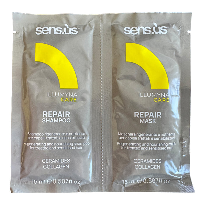 Sens.ús Illumyna Care Repair Shampoo & Mask 15ml - Passion4hairUK