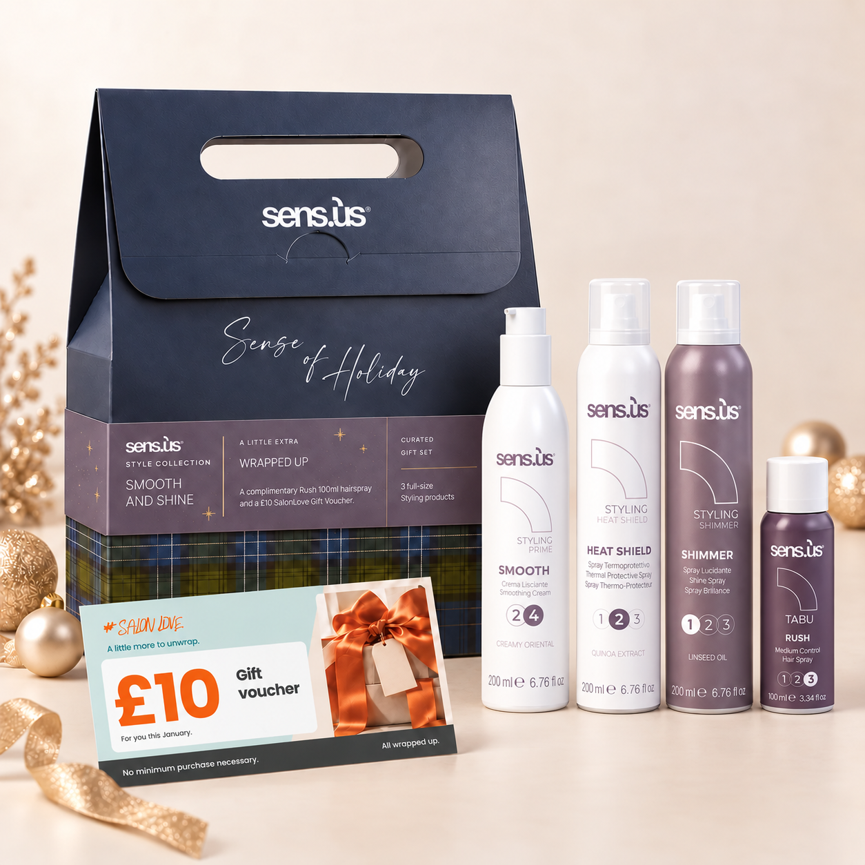 Sens.ús Smooth and Shine Christmas gift set